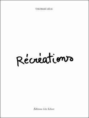 cover image of Récréations